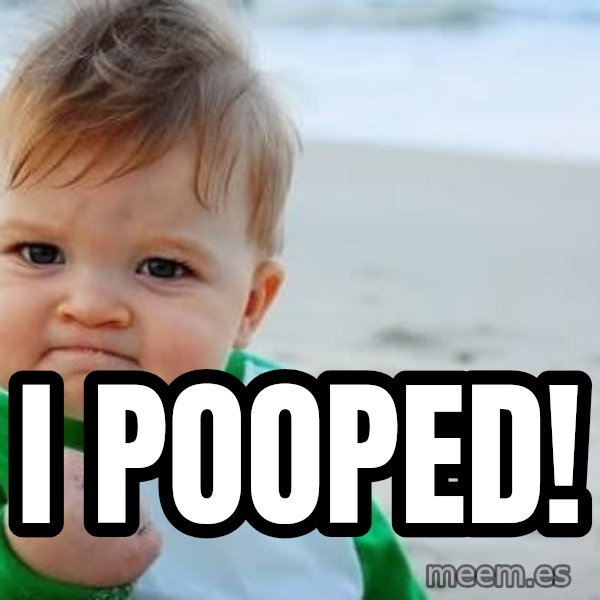 Success Kid meme: I POOPED!