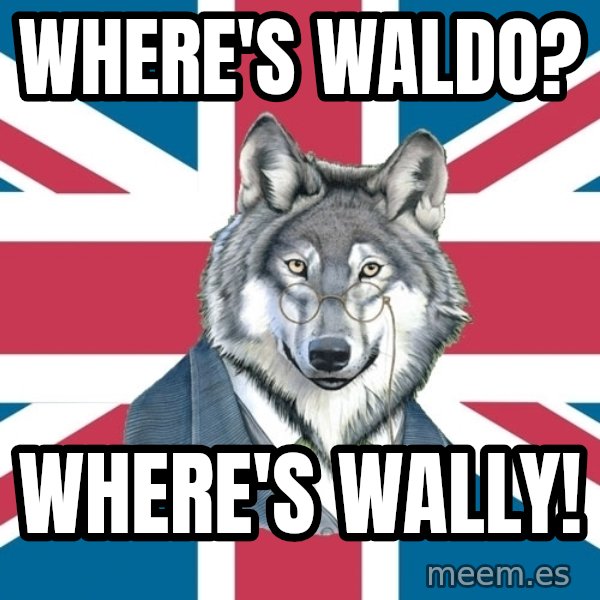 Sir Courage Wolf Esquire meme: where's waldo? / where's wally!