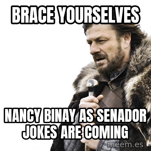 Winter is Coming meme: Brace Yourselves / Nancy Binay as Senador Jokes are coming