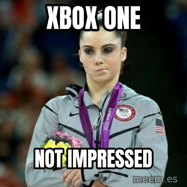 McKayla Maroney Not Impressed meme: Xbox One / Not Impressed