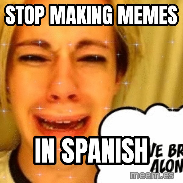 leave britney alone meme: stop making memes / in spanish