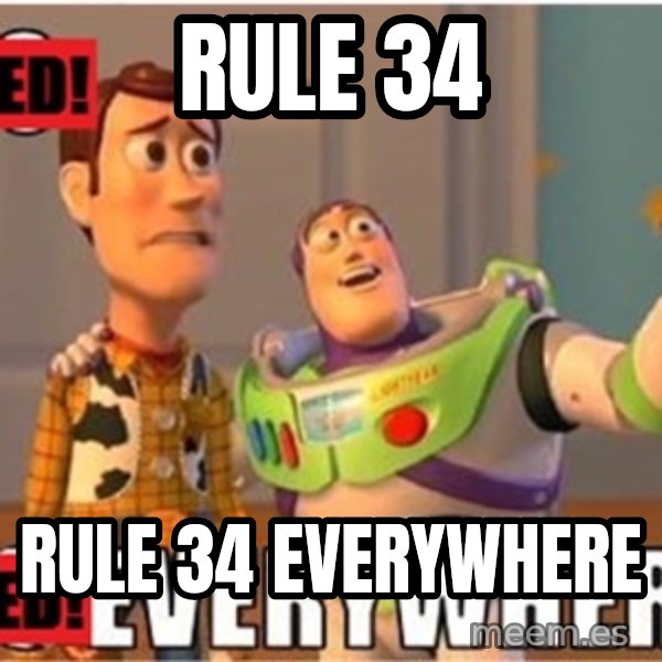 X, X Everywhere  meme: Rule 34 / rule 34 everywhere