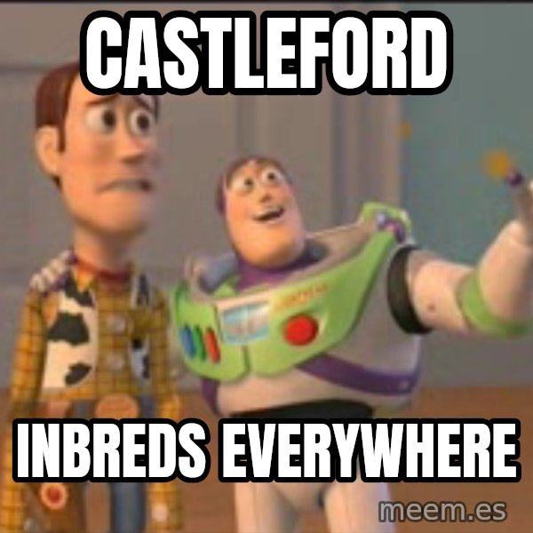 X, X Everywhere  meme: Castleford / INBREDS EVERYWHERE