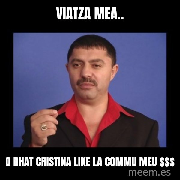 Manelistul Nicolae Guta meme: viatza mea.. / o dhat cristina like la commu meu $$