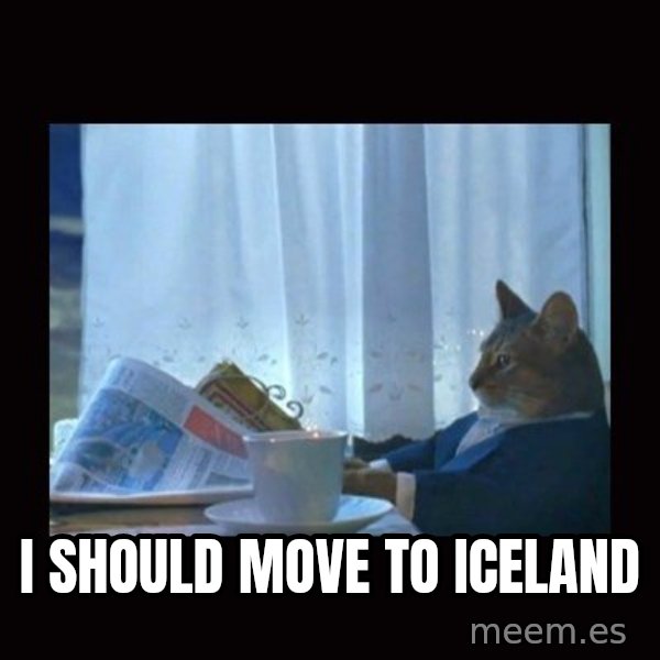 i should buy a boat cat meme: i should move to iceland