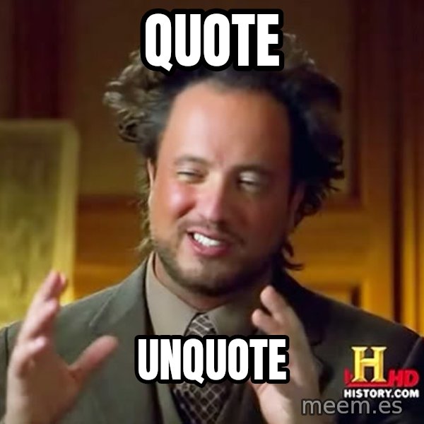 Giorgio A Tsoukalos Hair meme: Quote / Unquote