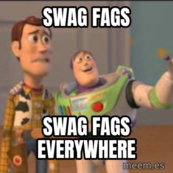 X, X Everywhere  meme: swag fags / swag fags everywhere