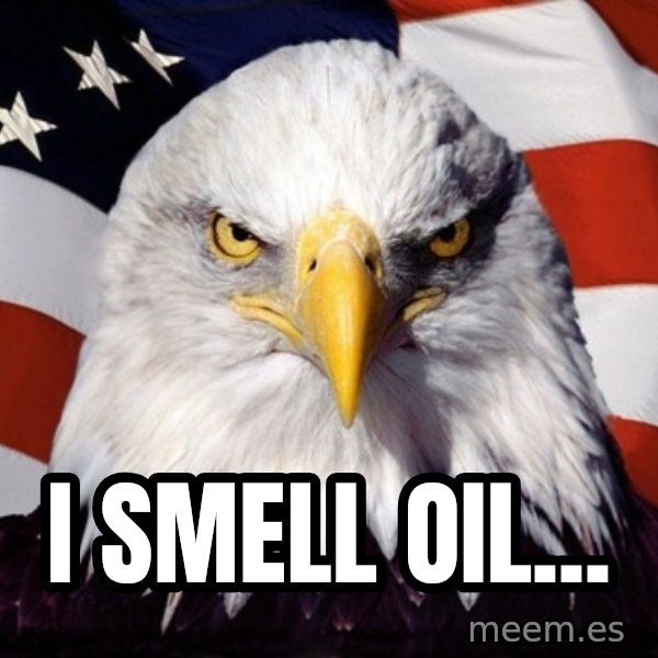 American Pride Eagle meme: i smell oil...