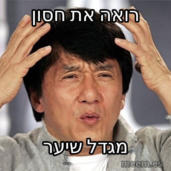 Jackie Chan meme: רואה את חסון / מגדל שיער