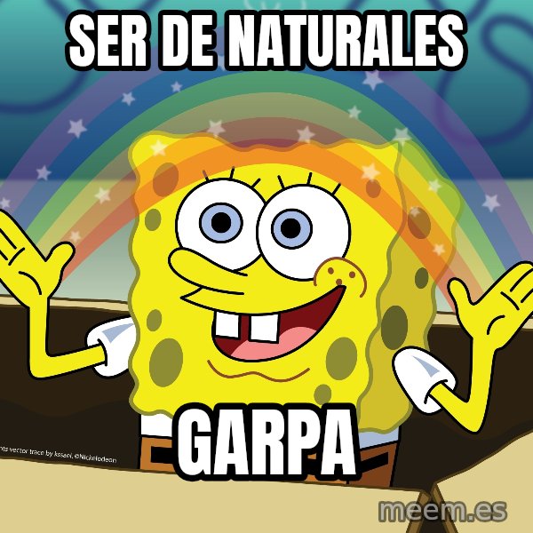 spongebob rainbow meme: SER DE NATURALES / GARPA