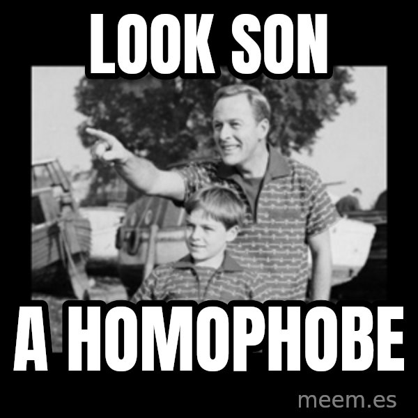 look son a faggot meme: Look son / a homophobe