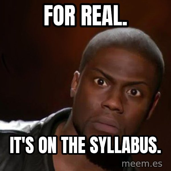 kevin hart nigga meme: For real. / it's on the syllabus.