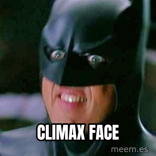 Goddamn Batman meme: climax face