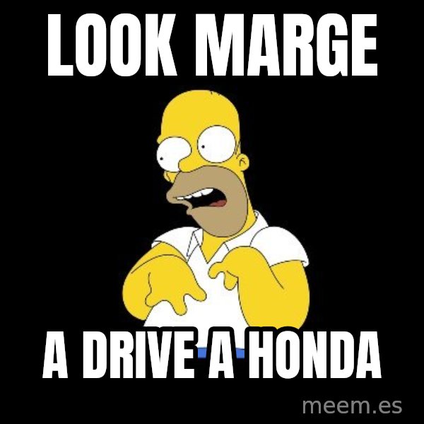 look-marge meme: look marge / a drive a honda