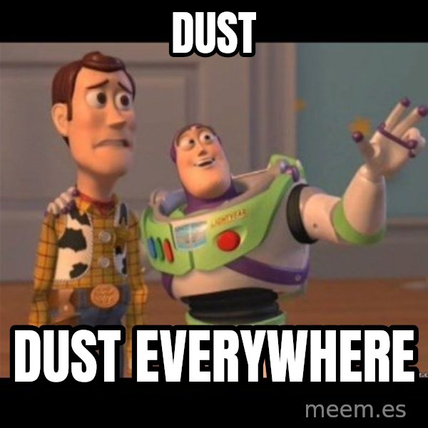 Buzz lightyear meme fixd meme: dust / dust everywhere