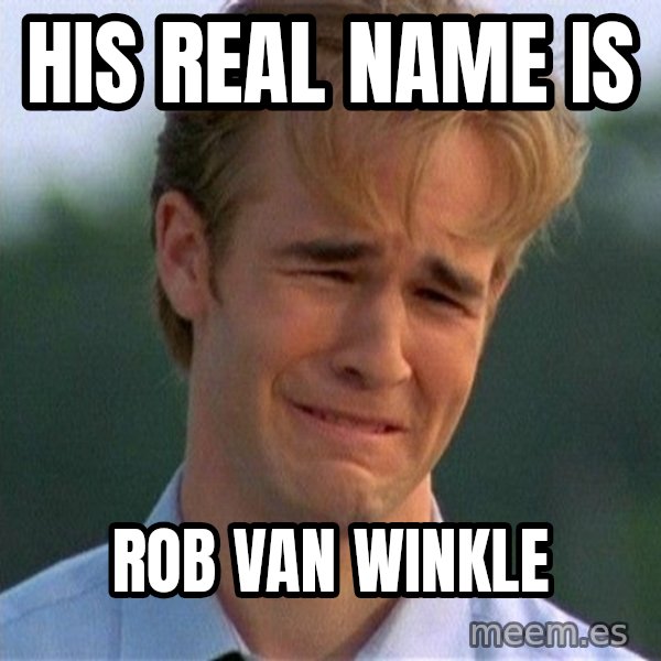 Dawson Crying meme: His real name is / Rob Van Winkle