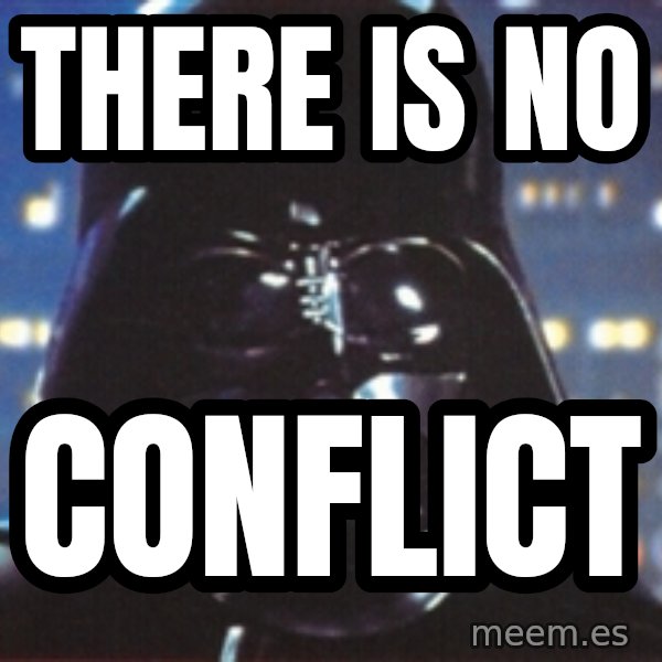 Darth Vader meme: There is no / conflict