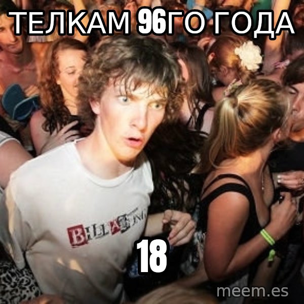 Sudden Realization Ralph meme: Телкам 96го Года / 18
