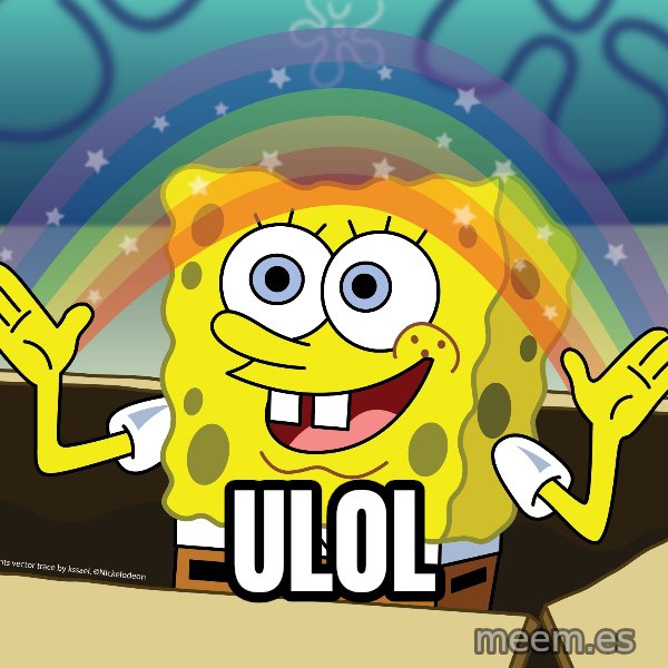 spongebob rainbow meme: ulol