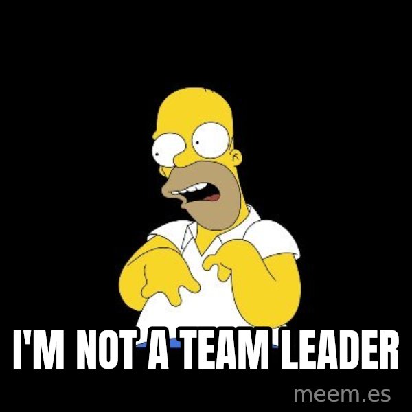 look-marge meme: I'm NOT a Team Leader