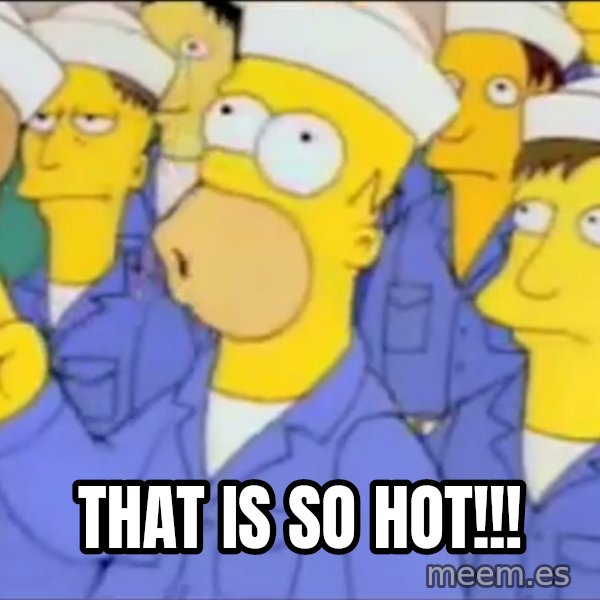 Homero Simpson Atomico meme: that is so hot!!!