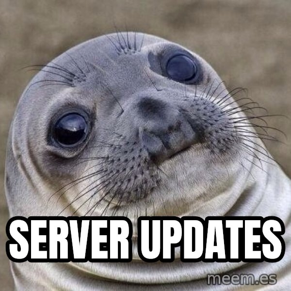 Awkward Seal meme: server updates