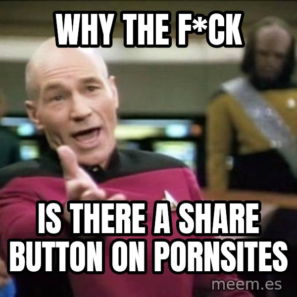 Why the fuck meme: Why the f*ck / Is there a share button on pornsites
