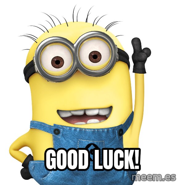Despicable Me Minion meme: Good luck!