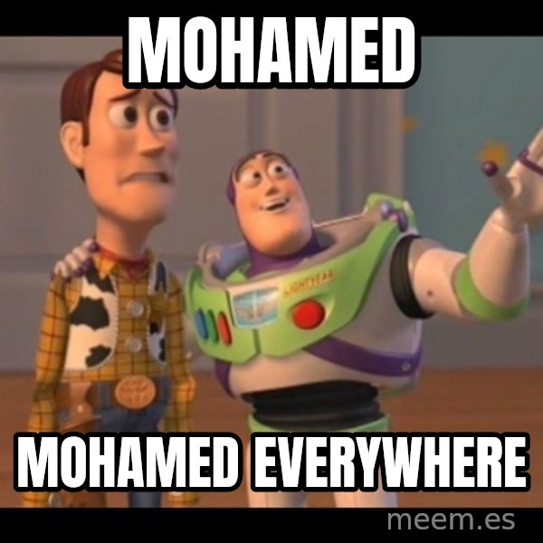 X, X Everywhere  meme: mohamed / mohamed everywhere