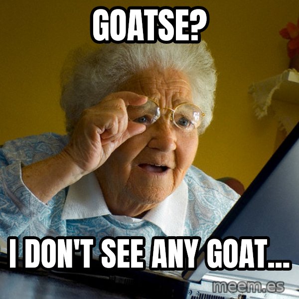 Internet Grandma Surprise meme: Goatse? / I don't see any goat...
