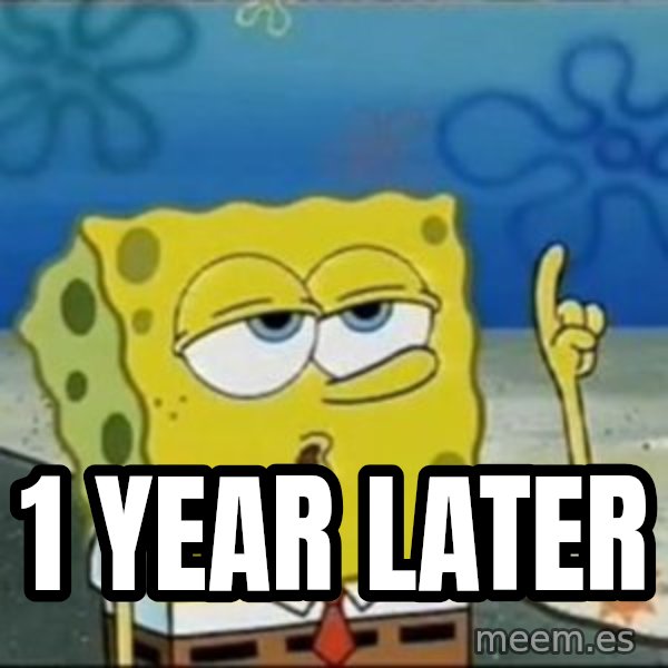 Spongebob meme: 1 year later