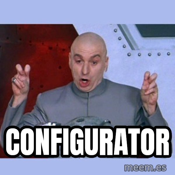 Dr Evil meme meme: CONFIGURATOR