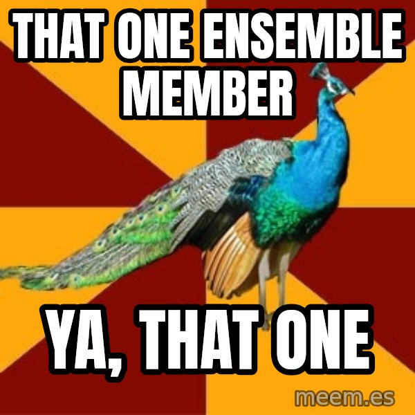 Thespian Peacock meme: That one ensemble member / YA, That one