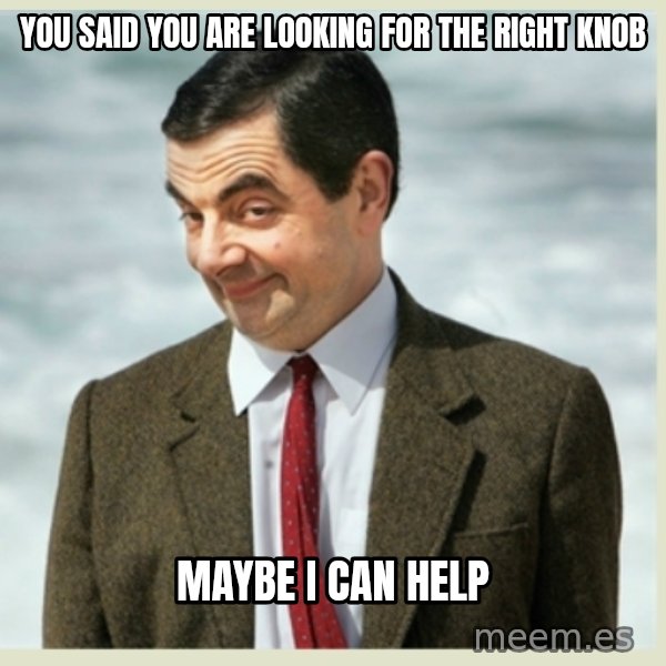 MR bean meme: you said you are looking for the right knob / maybe i can help