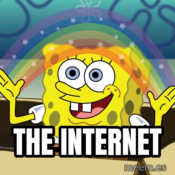 spongebob rainbow meme: THE INTERNET