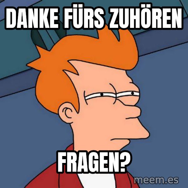 Futurama Fry meme: Danke fürs zuhören / Fragen?