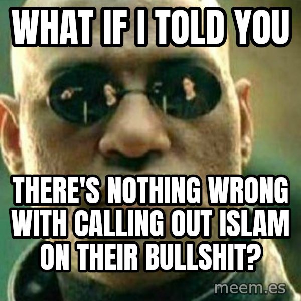 What If I Told You meme: what if i told you / there's nothing wrong with calling out islam on their bullshit?