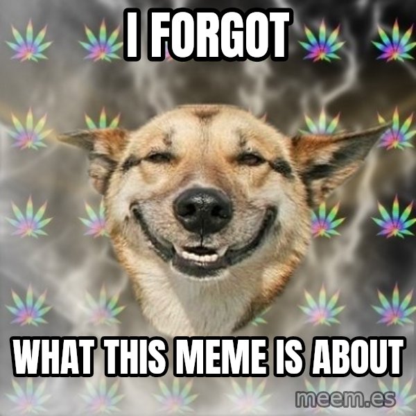 Stoner Dog meme: I forgot / what this meme is about