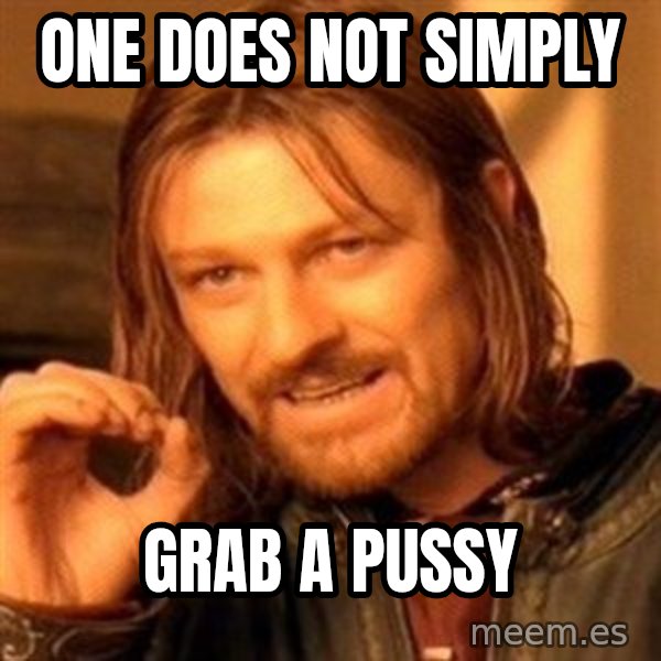 One Does Not Simply meme: ONE DOES NOT SIMPLY / GRAB A PUSSY