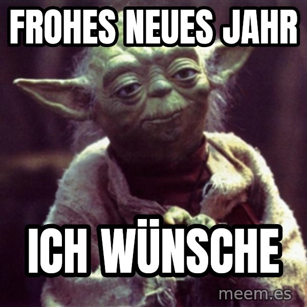 Yoda meme: Frohes neues Jahr / Ich wünsche