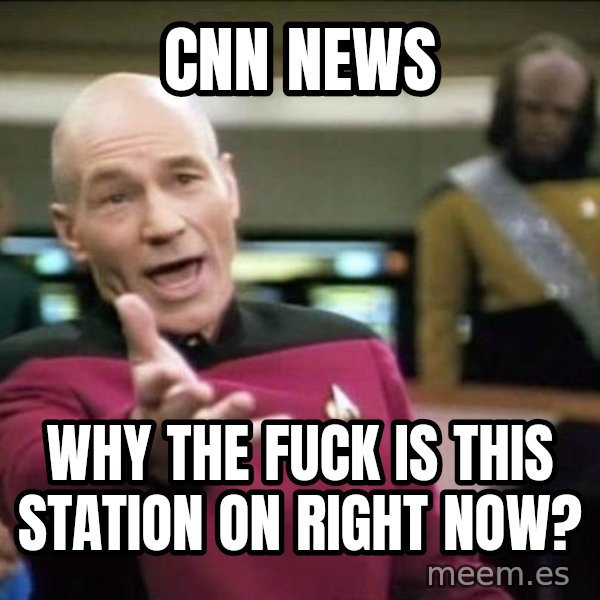 Why the fuck meme: cnn news / why the fuck is this station on right now?