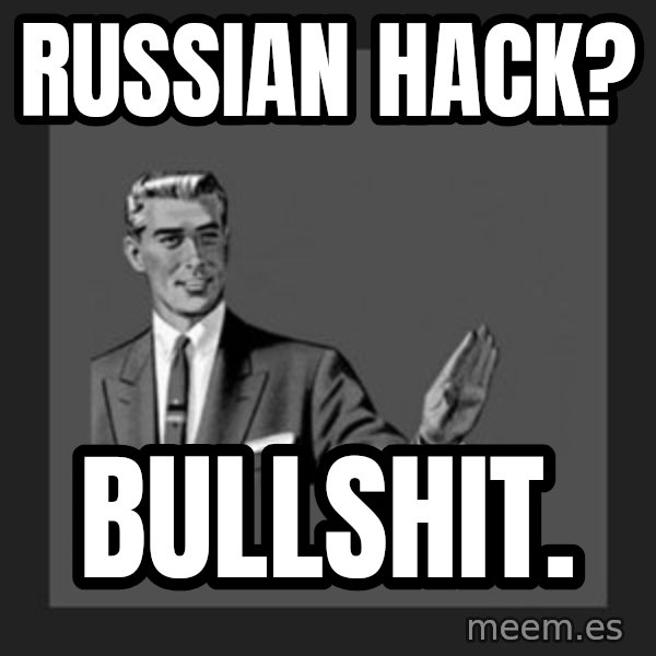kill yourself guy meme: RUSSIAN HACK? / BULLSHIT.