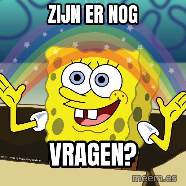 spongebob rainbow meme: Zijn er nog / Vragen?