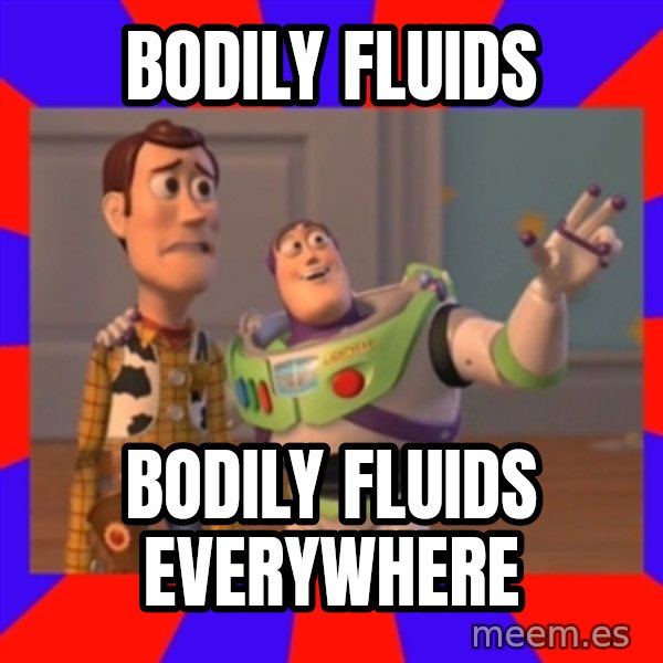 X, X Everywhere  meme: Bodily fluids / bodily fluids everywhere
