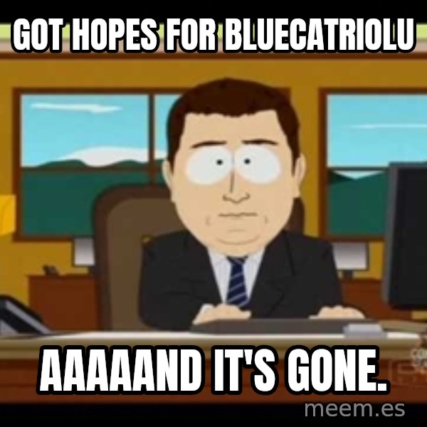 Aand Its Gone meme: Got hopes for BlueCatRiolu / Aaaaand it's gone.