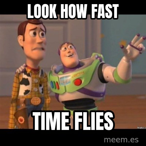 Buzz lightyear meme fixd meme: Look how fast / time flies
