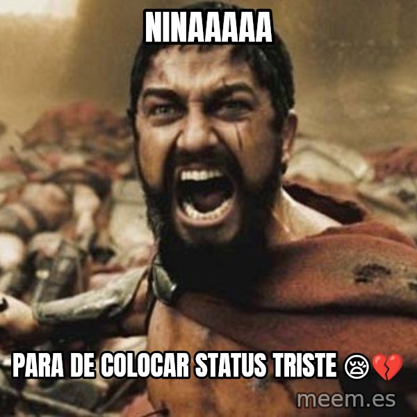 300 meme: Ninaaaaa / Para de colocar status triste 😪💔