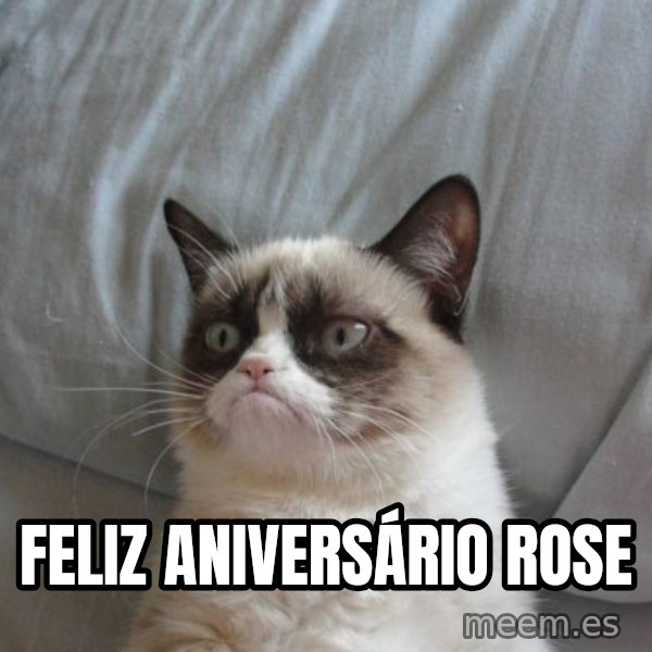 Grumpy cat good meme: Feliz Aniversário Rose