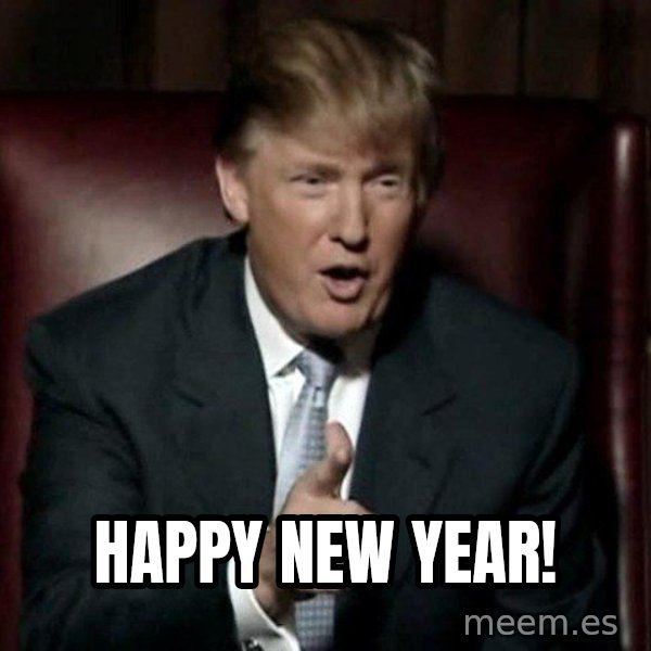 Donald Trump meme: Happy New Year!