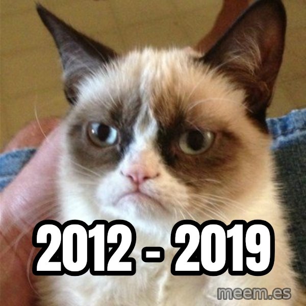 Grumpy Cat  meme: 2012 - 2019